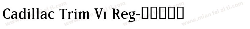 Cadillac Trim V1 Reg字体转换